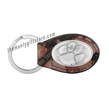 Load image into Gallery viewer, Clemson Zep-Pro Leather Concho Key Fob Brown, Camo or Black