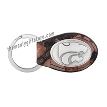 Load image into Gallery viewer, Kansas State Zep-Pro Leather Concho Key Fob Brown, Camo or Black