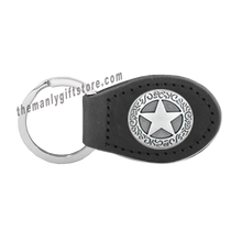 Load image into Gallery viewer, Texas Star Zep-Pro Leather Concho Key Fob Brown, Camo or Black