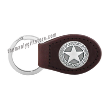 Load image into Gallery viewer, Texas Star Zep-Pro Leather Concho Key Fob Brown, Camo or Black