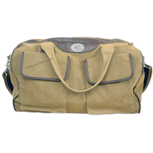 Load image into Gallery viewer, Georgia Tech Bulldogs Zep Pro Waxed Canvas Weekender Duffle Bag