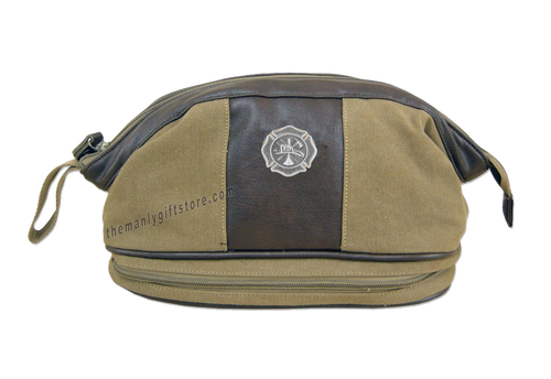 Maltese Cross Zep Pro Khaki Canvas Concho Toiletry Bag