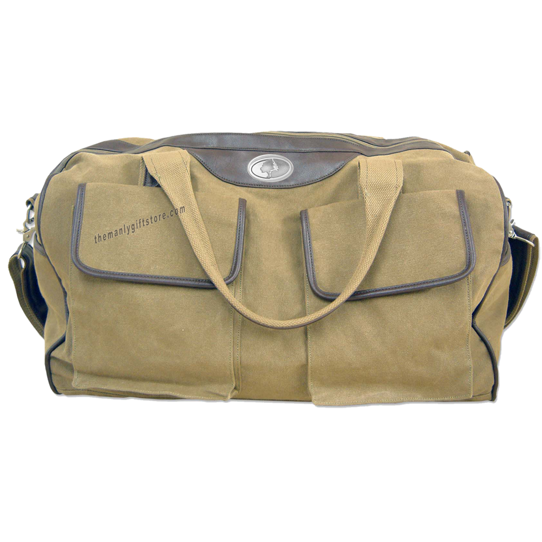 Mossy Oak Logo Zep Pro Waxed Canvas Weekender Duffle Bag