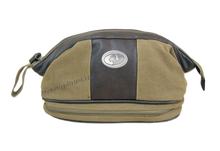 Load image into Gallery viewer, Mossy Oak Logo Zep Pro Khaki Canvas Concho Toiletry Bag