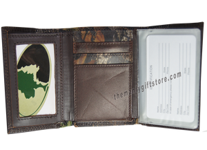 Texas A&M Aggies Mossy Oak Camo Zep Pro Trifold Leather Wallet