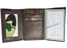 Load image into Gallery viewer, Kansas Jayhawks Mossy Oak Camo Zep Pro Trifold Leather Wallet
