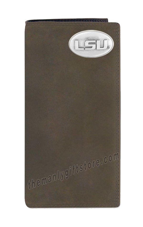 Louisiana State University LSU Tigers Genuine Leather Roper Wallet
