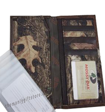 Load image into Gallery viewer, OSU Oklahoma State Roper Mossy Oak Camo Wallet