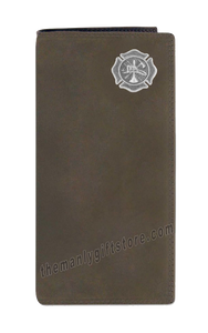 Maltese Cross Fireman Genuine Leather Roper Wallet