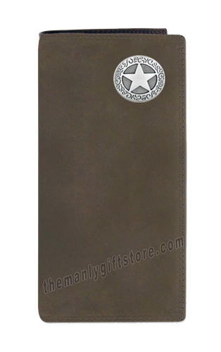 Texas Star Genuine Crazy Horse Leather Roper Wallet