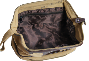 Tennessee Zep Pro Khaki Canvas Concho Toiletry Bag