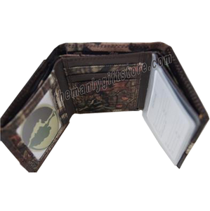 Virginia Tech Hokies Mossy Oak Camo Trifold Nylon Wallet