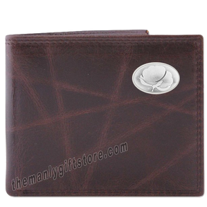Cotton Logo Wrinkle Zep Pro Leather Bifold Wallet