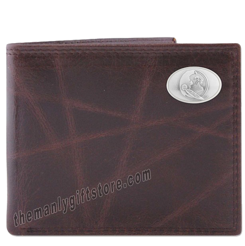 Florida State Seminoles FSU Wrinkle Zep Pro Leather Bifold Wallet