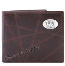 Load image into Gallery viewer, Kentucky Wildcats Wrinkle Zep Pro Leather Bifold Wallet