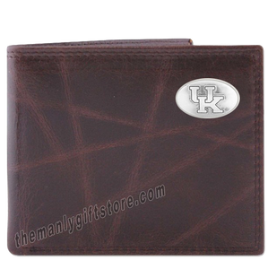 Kentucky Wildcats Wrinkle Zep Pro Leather Bifold Wallet