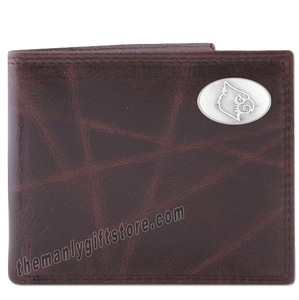 Louisville Cardinals Wrinkle Zep Pro Leather Bifold Wallet – Manly