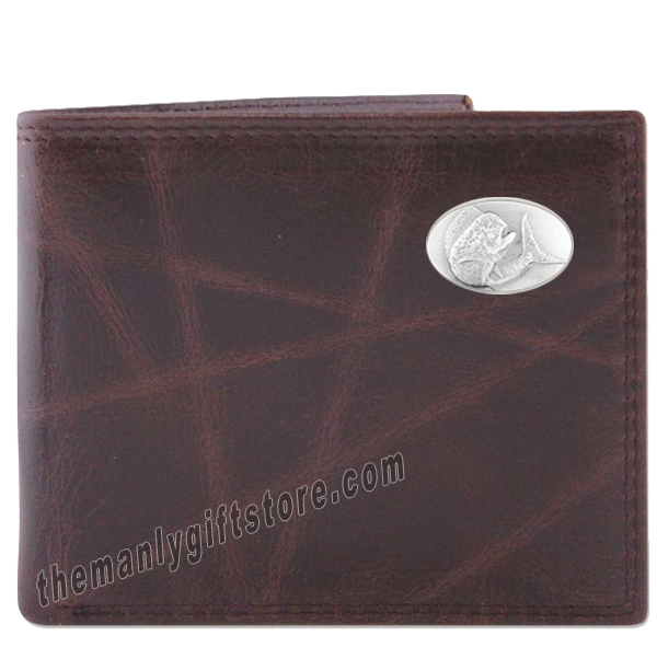 Dolphin Mahi Mahi Wrinkle Zep Pro Leather Bifold Wallet