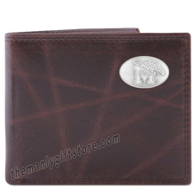Load image into Gallery viewer, Memphis Tigers Wrinkle Zep Pro Leather Bifold Wallet