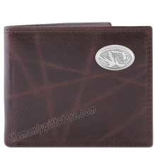 Load image into Gallery viewer, Missouri Tigers Wrinkle Zep Pro Leather Bifold Wallet