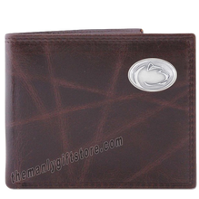 Load image into Gallery viewer, Penn State Nittany Lion Wrinkle Zep Pro Leather Bifold Wallet