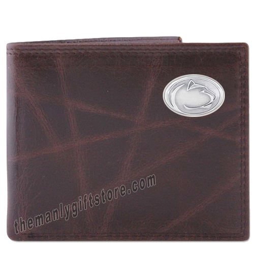 Penn State Nittany Lion Wrinkle Zep Pro Leather Bifold Wallet
