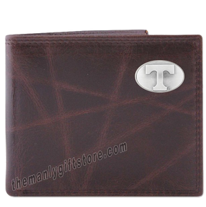 Tennessee Volunteers Wrinkle Zep Pro Leather Bifold Wallet