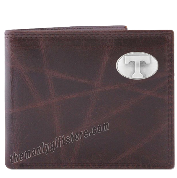 Tennessee Volunteers Wrinkle Zep Pro Leather Bifold Wallet