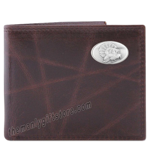 Turkey Strutting Wrinkle Zep Pro Leather Bifold Wallet