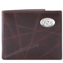 Load image into Gallery viewer, UNC North Carolina Tar Heels Wrinkle Zep Pro Leather Bifold Wallet