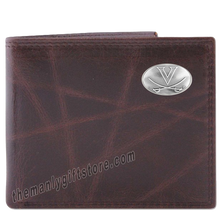 Load image into Gallery viewer, Virginia Cavaliers Wrinkle Zep Pro Leather Bifold Wallet