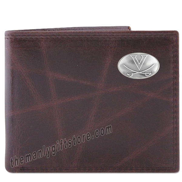 Virginia Cavaliers Wrinkle Zep Pro Leather Bifold Wallet