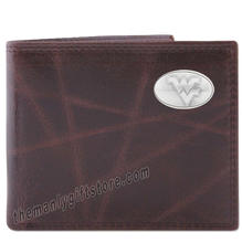 Load image into Gallery viewer, West Virginia Wrinkle Zep Pro Leather Bifold Wallet