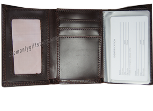 Marlin Saltwater Fish Wrinkle Zep Pro Leather Trifold Wallet