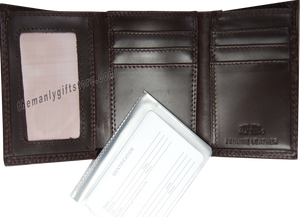 Largemouth Bass Wrinkle Zep Pro Leather Trifold Wallet
