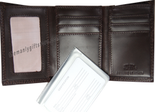 Load image into Gallery viewer, Marlin Saltwater Fish Wrinkle Zep Pro Leather Trifold Wallet